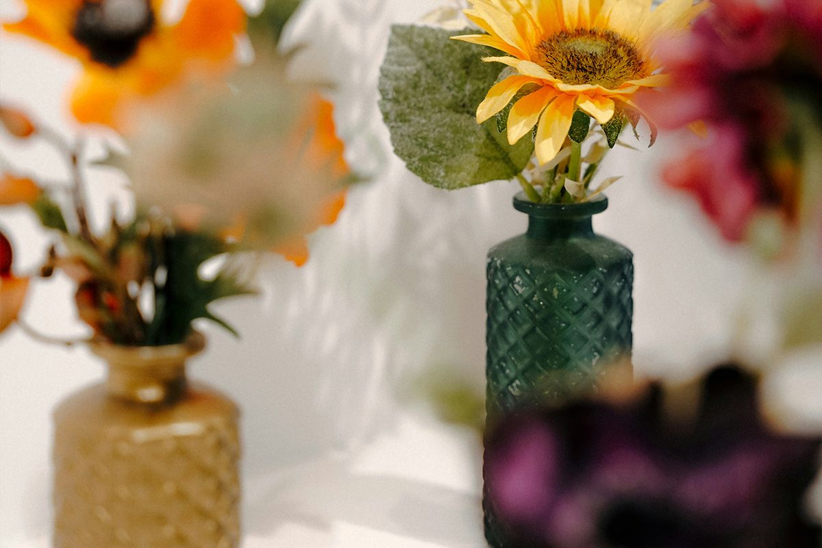 Finished floral arrangement